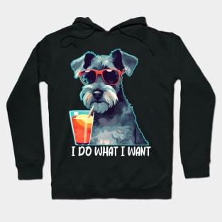 Urban Canine Carousel Schnauzer Delight, Stylish Tee Collection Hoodie